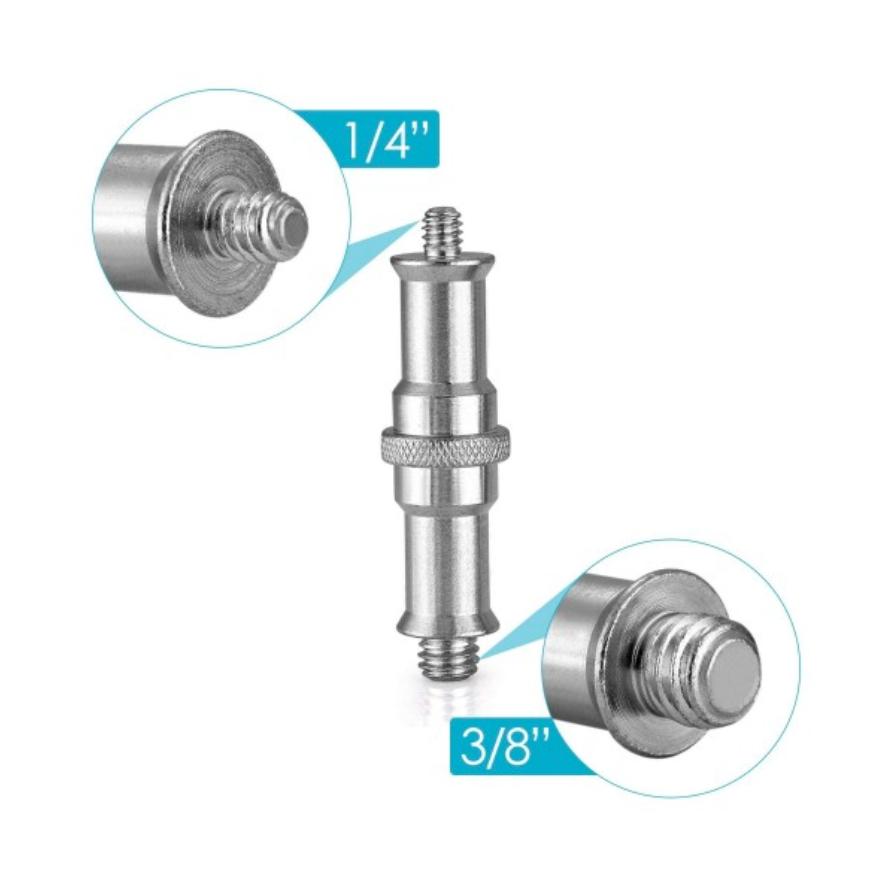 1/4 to 3/8 inch Metal Male Convertor Threaded Screw Adapter Spigot - Arahan Photo