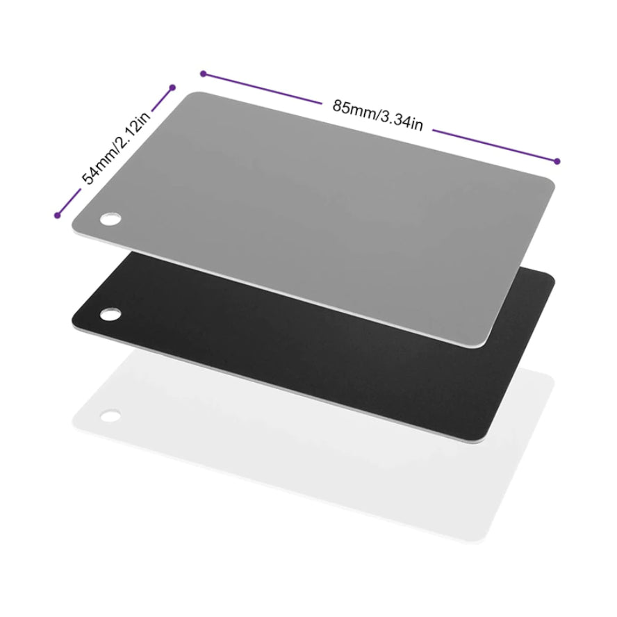 Gray Card White Balance Card 18% Gray Custom White Balance Card for Photo and Video