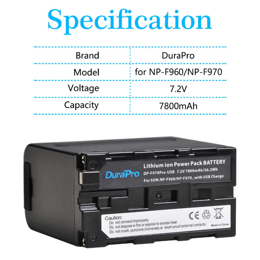 V-Mount Battery Adapter Plate with DuraPro 2 Battery and LED Dual Charger Complete Kit