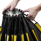 A1Pro 18K Quick Open 90cm Prime Parabolic SoftBox with Grid (Bowens) - Arahan Photo