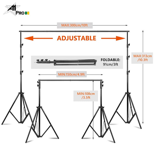 A1Pro 3x3 Meter Background Stand Support Kit Arahan Photo