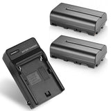 Combo: 2 x NP-F550/F570 OEM Battery + Charger Set