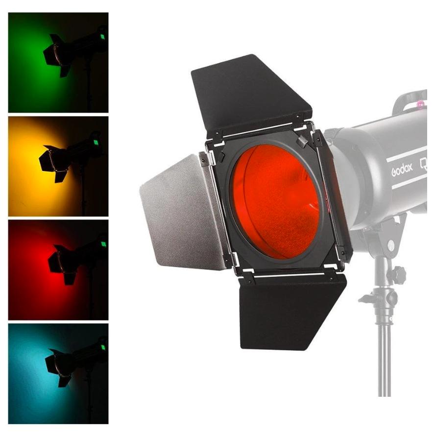 Godox BD-04 Honeycomb Grid/Barndoor/Color Gel System for 18cm Bowens Mount Reflector - Arahan Photo
