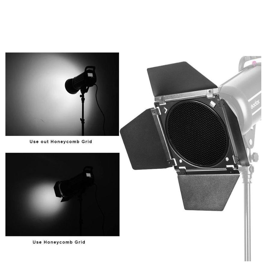 Godox BD-04 Honeycomb Grid/Barndoor/Color Gel System for 18cm Bowens Mount Reflector - Arahan Photo