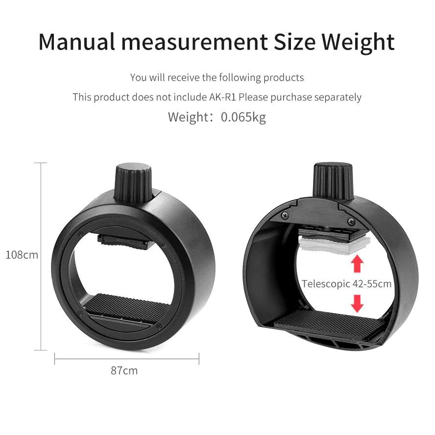 Godox S-R1 Magnetic Round Head Accessory Adapter - Arahan Photo