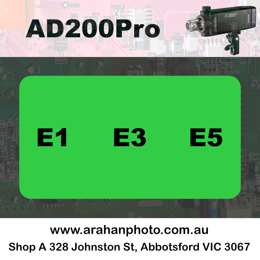 Godox AD200Pro E1 E3 E5 Error Repair Service