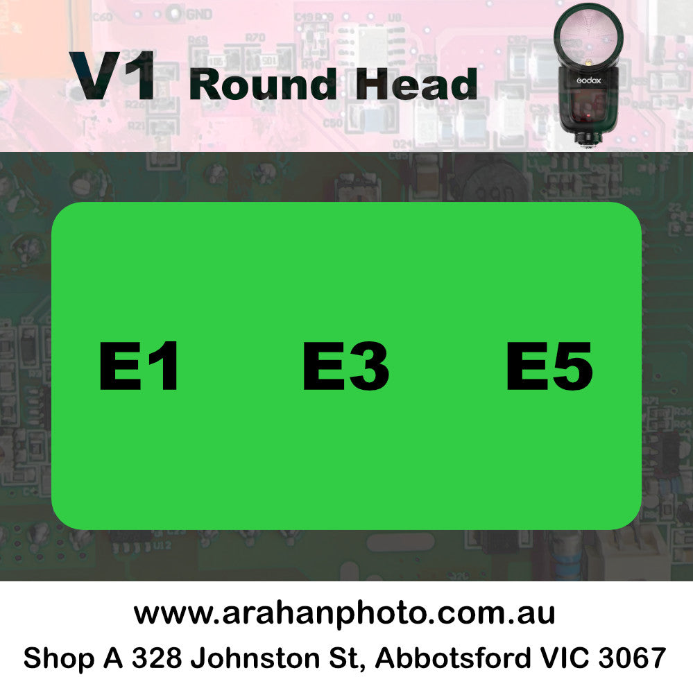 Godox V1 Round Head Flash E1 E3 E5 Error Repair Service