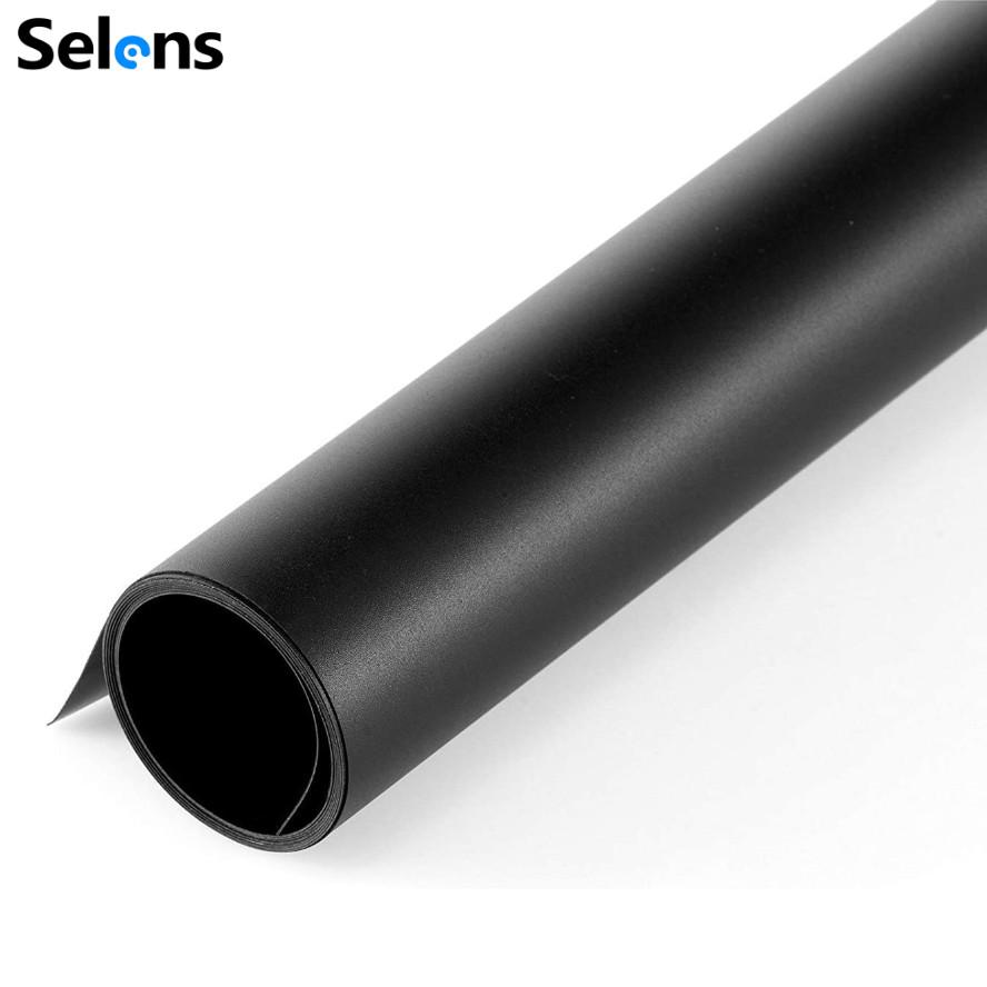 Selens 100x200cm Black Photo Video PVC Matte Backdrop - Arahan Photo