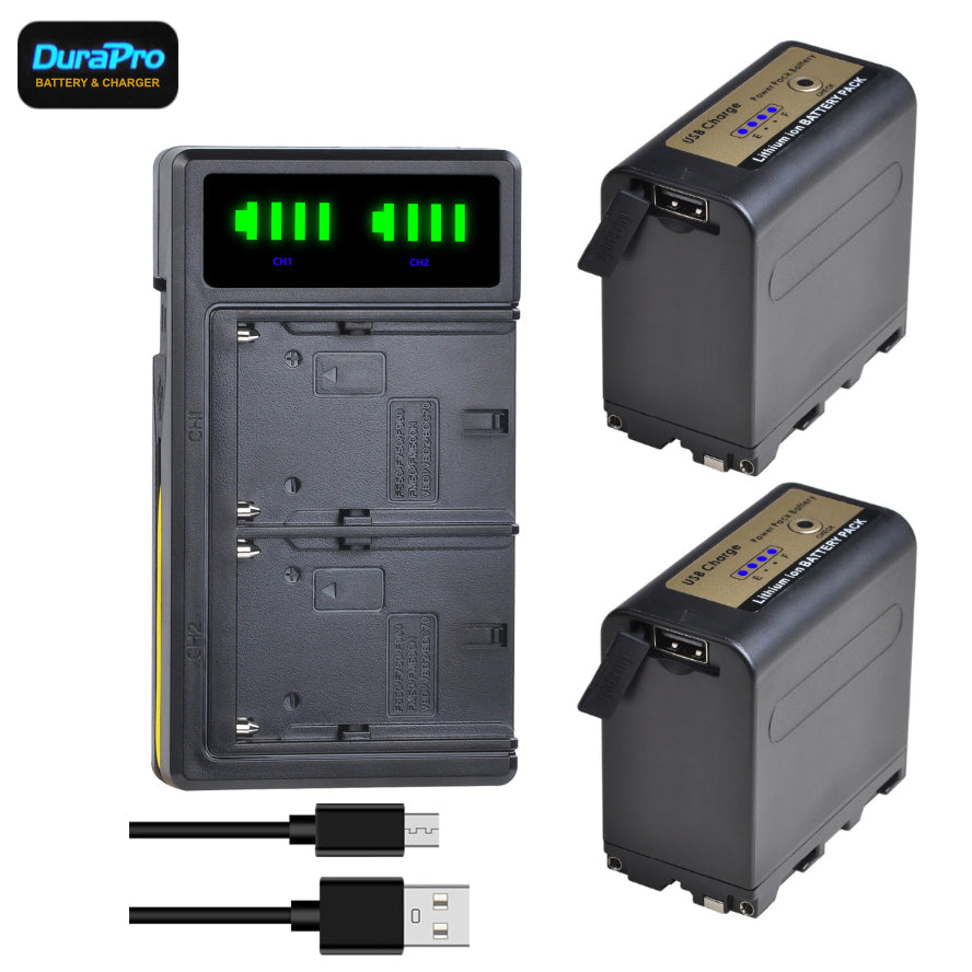 V-Mount Battery Adapter Plate with DuraPro 2 Battery and LED Dual Charger Complete Kit