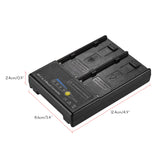 High Quality NP-F to V-mount Battery Converter Adapter Plate with Dual Slot for NP-F550 NP-F750 NP-F970 Series