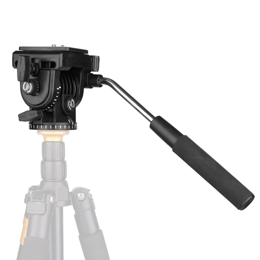Neewer Video Drag Pan Head with Quick Shoe Plate for Video Shooting Filming