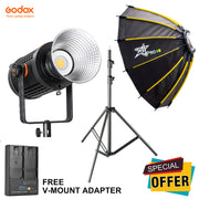 Godox UL 150 W Ultra Silent LED Video Light with 12K SoftBox and Godox 260T Heavy Duty Light Stand Kit