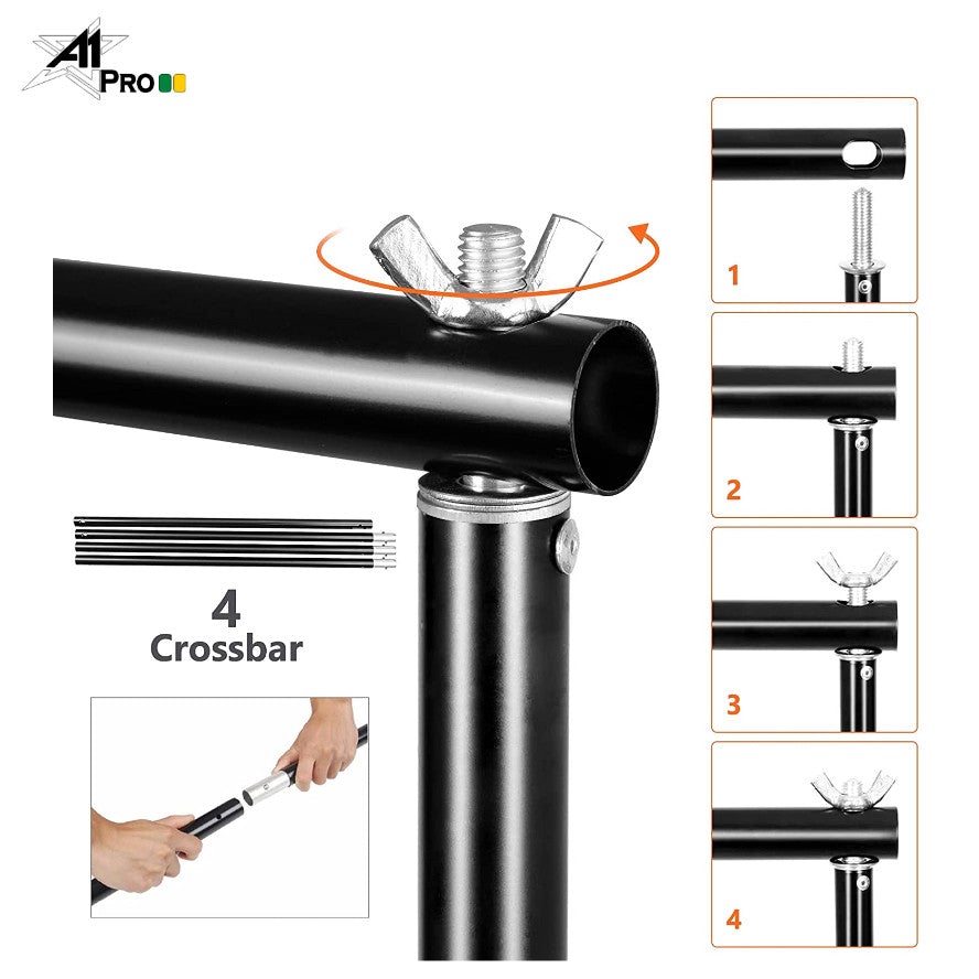 A1Pro 3x3 Meter Background Stand Support Kit - Arahan Photo