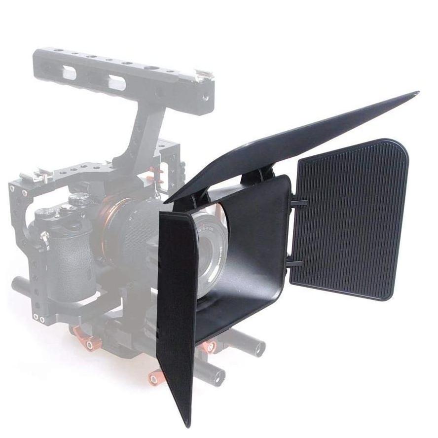 Commlite CS M1 Camera Matte Box for 15mm Rail Rod - Arahan Photo