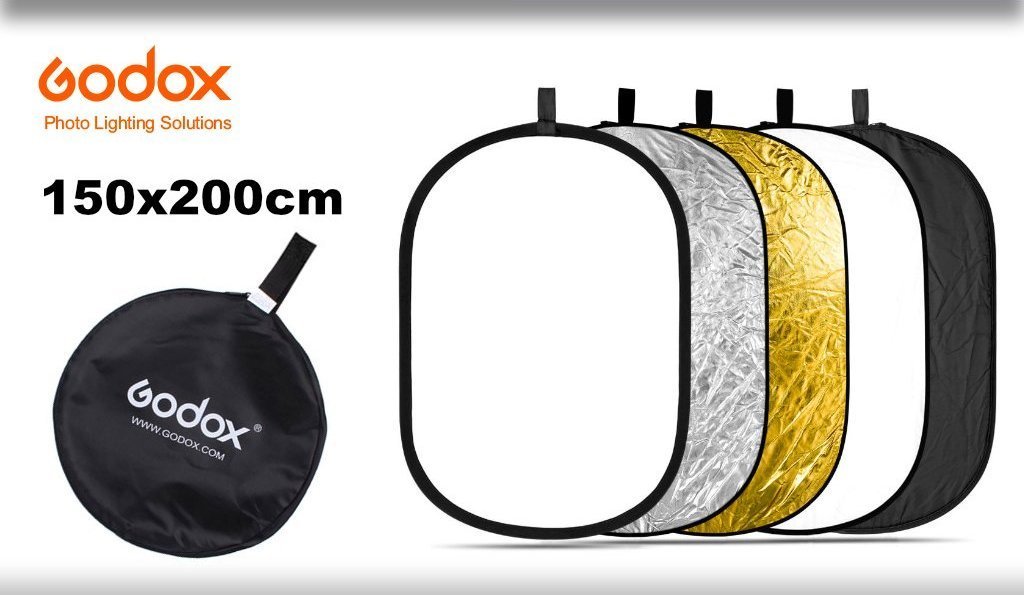 Godox 5 in 1 Collapsible Reflector 120 x 180 cm - Arahan Photo