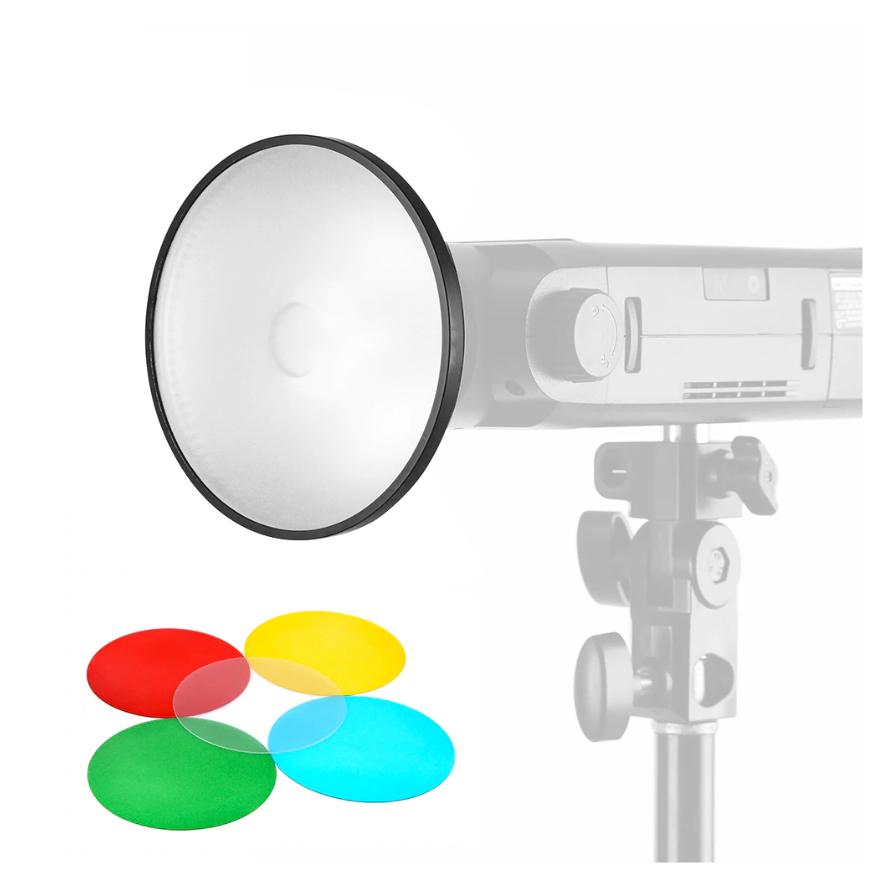 Godox AD-M Standard Reflector with 5 Color Gel for Witstro AD200/AD200Pro - Arahan Photo