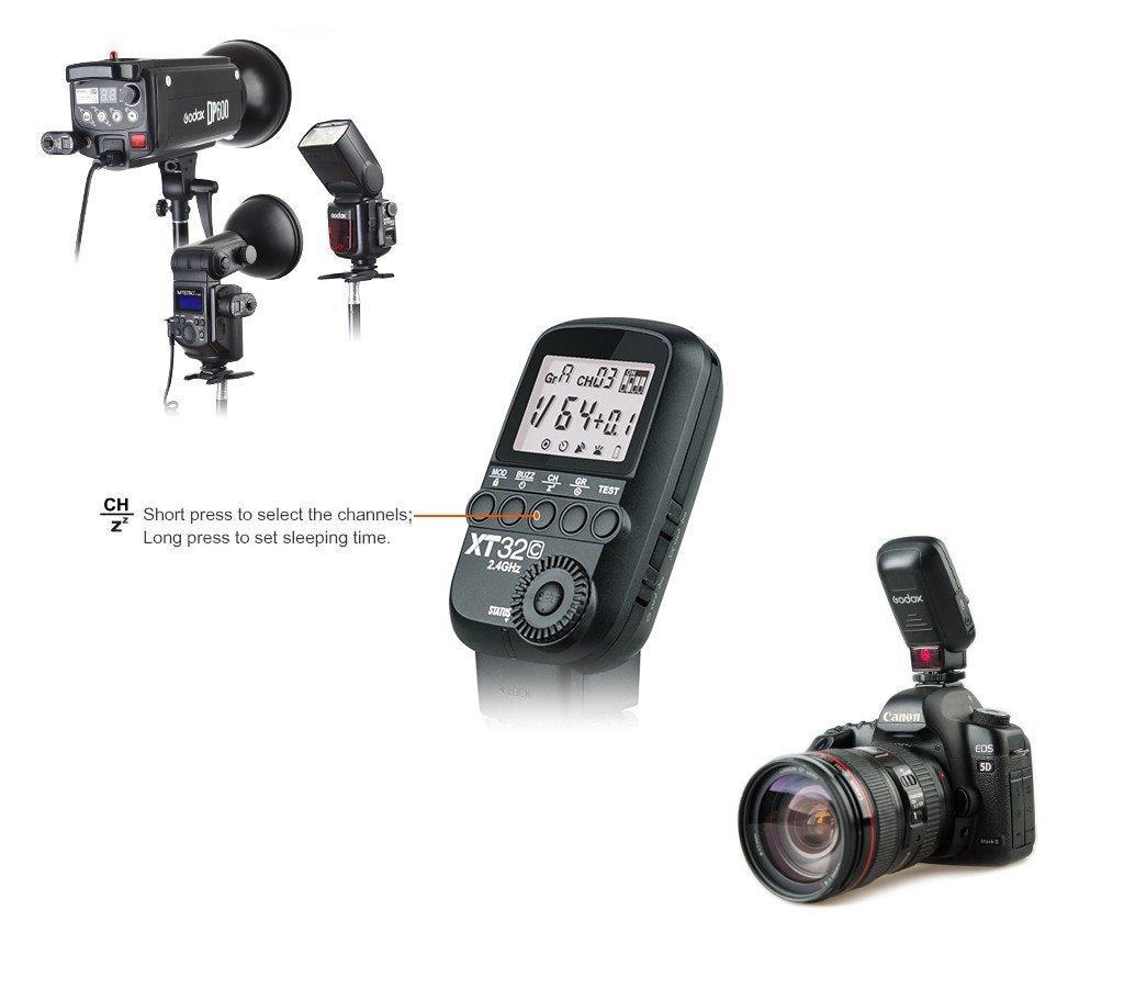 Godox XT32C HSS Manual Wireless Trigger Transmitter for Canon Camera - Arahan Photo