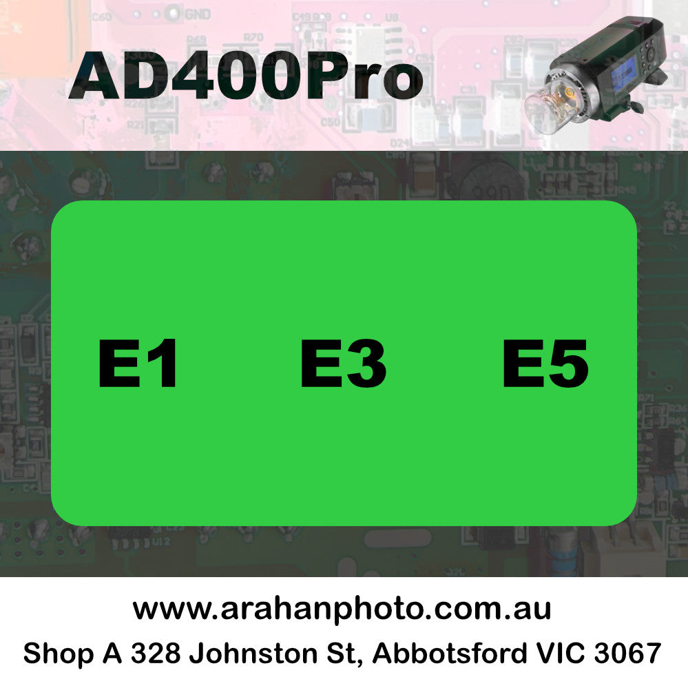 Godox AD400Pro E1 E3 E5 Error Repair Service