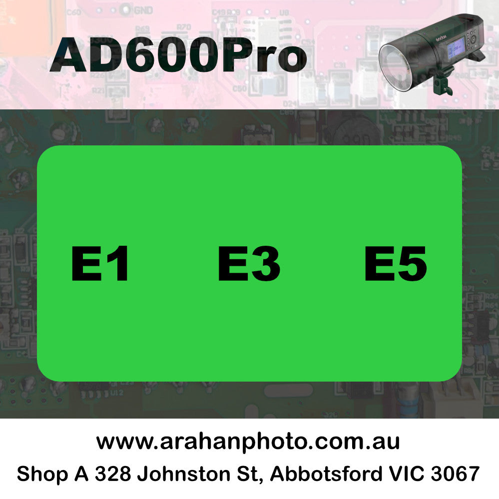 Godox AD600Pro E1 E3 E5 Error Repair Service
