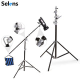 Selens 4M Heavy Duty Light Stand with Integrated Boom Arm - Arahan Photo
